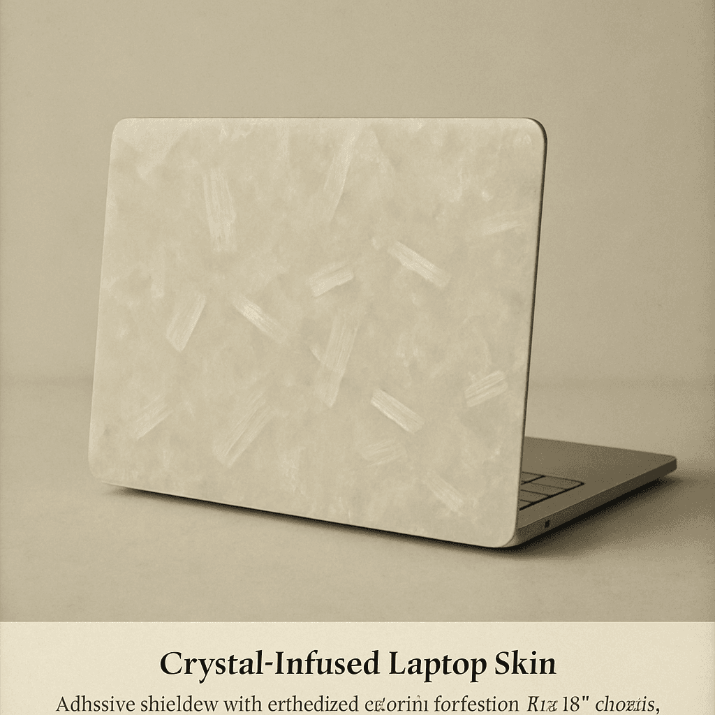 Crystal-Infused Laptop Skin