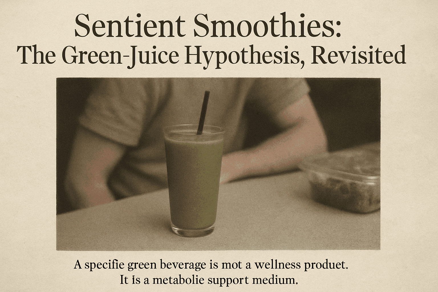 Sentient Smoothies: The Green-Juice Hypothesis, Revisited